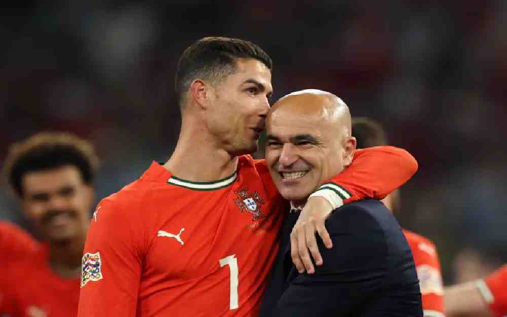 مدرب البرتغال مع كريستيانو رونالدو